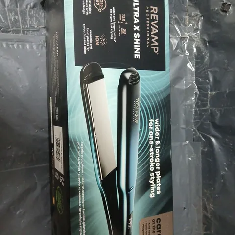 REVAMP HAIR STRAIGHTENER – ULTRA X SHINE CERAMIC PLATES (MODEL ST-72000X-GB)