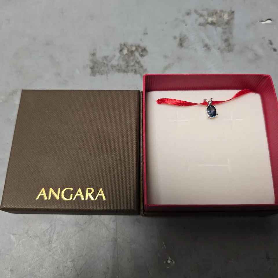 BOXED ANGARA BLUE NECKLACE PENDANT 