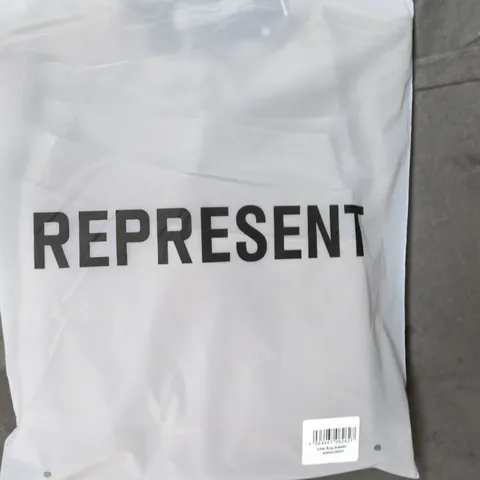 BAGGED REPRESENT INITIAL BOXY SWEATER IN DUNE SIZE LARGE