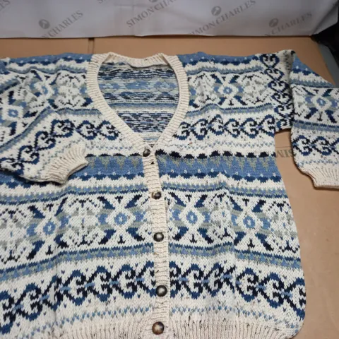 LOT OF APPROXIMATELY 14 BUTTON THROUGH V-NECK CARDIGANS - SIZE UNSPECIFIED