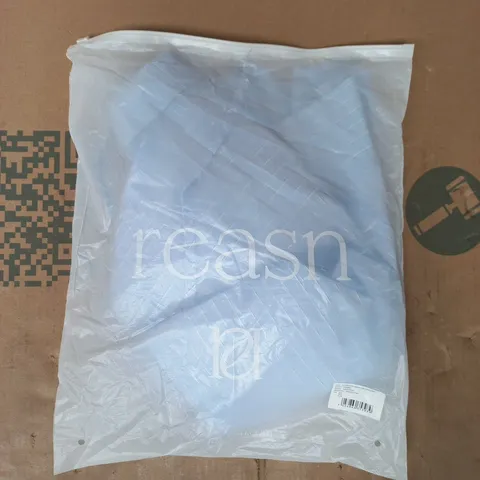 BAGGED REASN COTTON POPLIN CREASE FREE STRIPE SHIRT IN BLUE SIZE UK 8