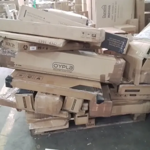 PALLET OF OYPLA FLATPACKED PRODUCTS AND ITEMS