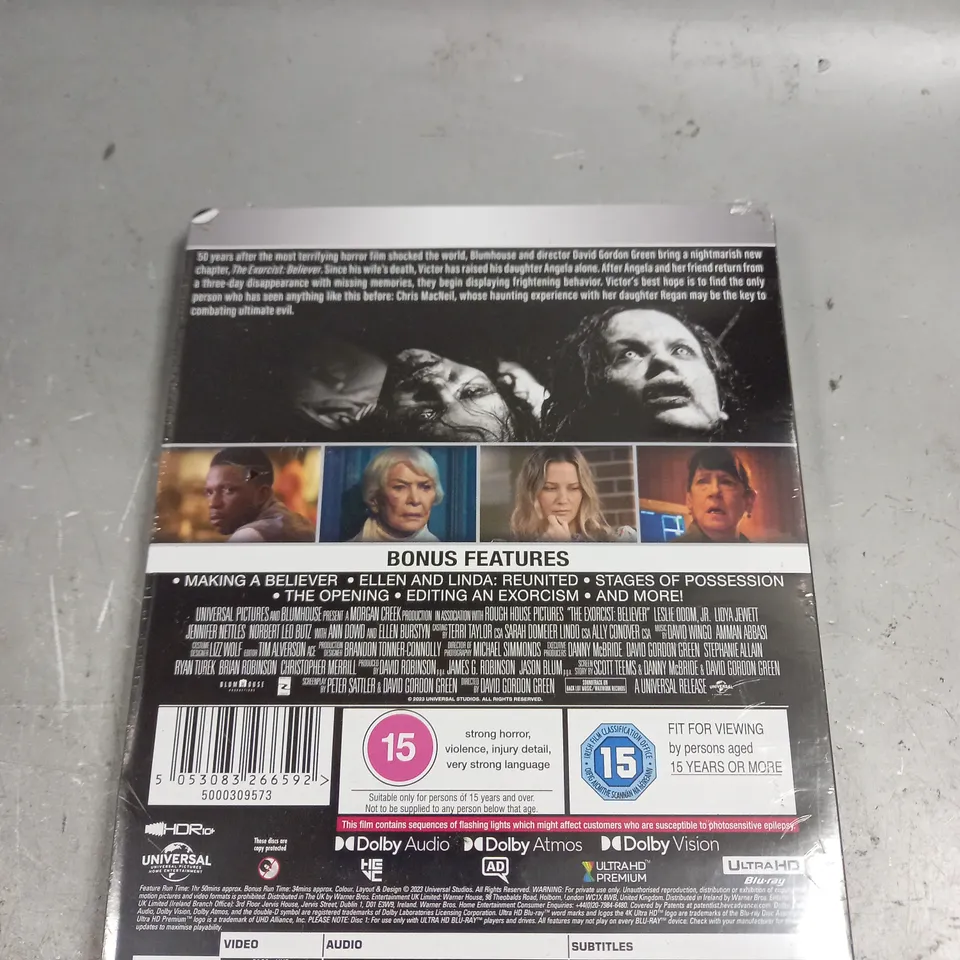 SEALED THE EXORCIST BELIEVER LIMITED EDITION STEELBOOK BLU-RAY 