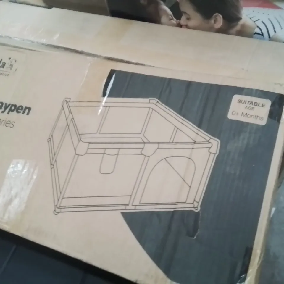 BOXED KIDOOLA SOFT PLAYPEN WITH ACCESSORIES GREY