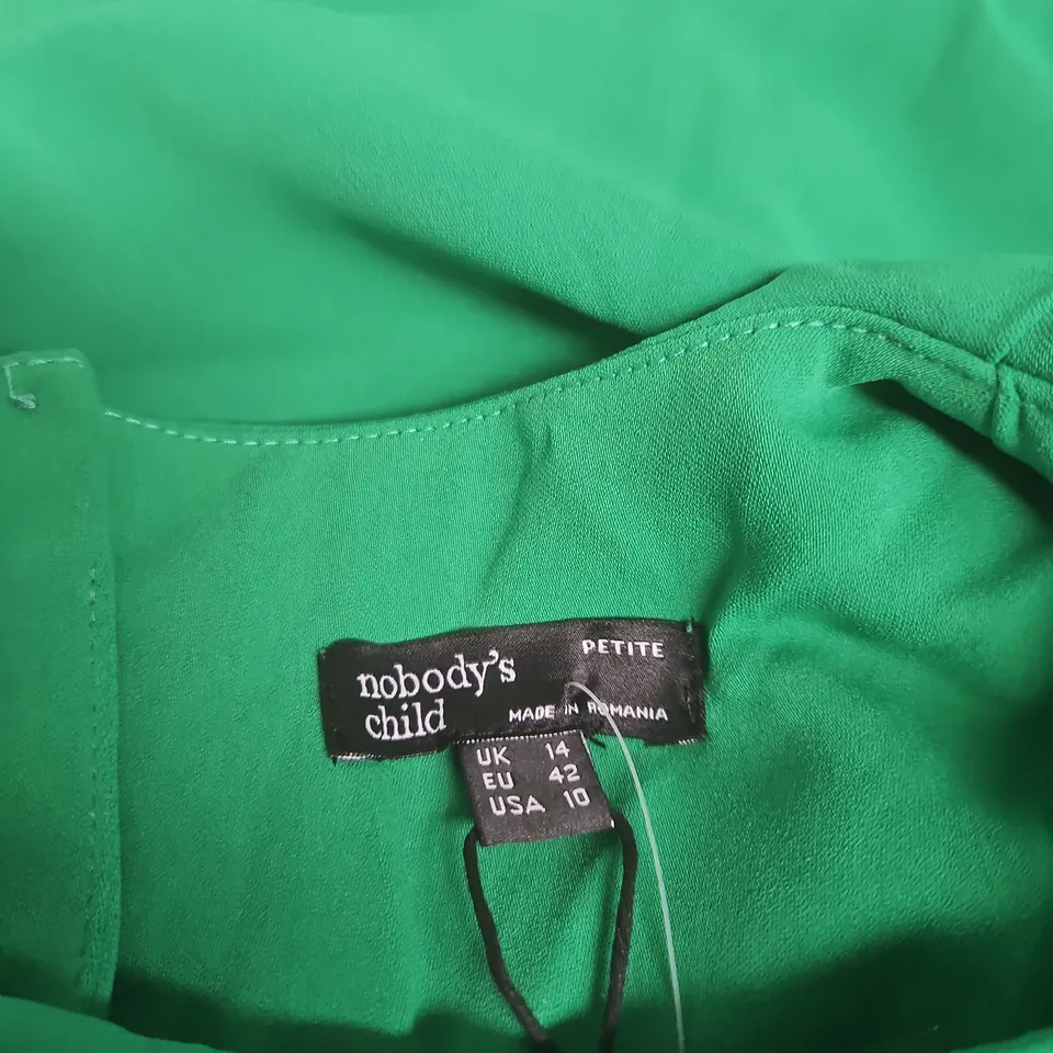 NOBODY'S CHILD PETITE NAOMI MIDI DRESS – GREEN, UK 14 (EU 42, USA 10)