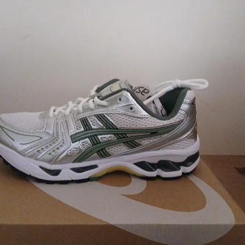 ASICS GEL-KAYANO 14 MEN'S RUNNING SHOES - WHITE/SLATE GREY, UK 8.5 (US 9.5)