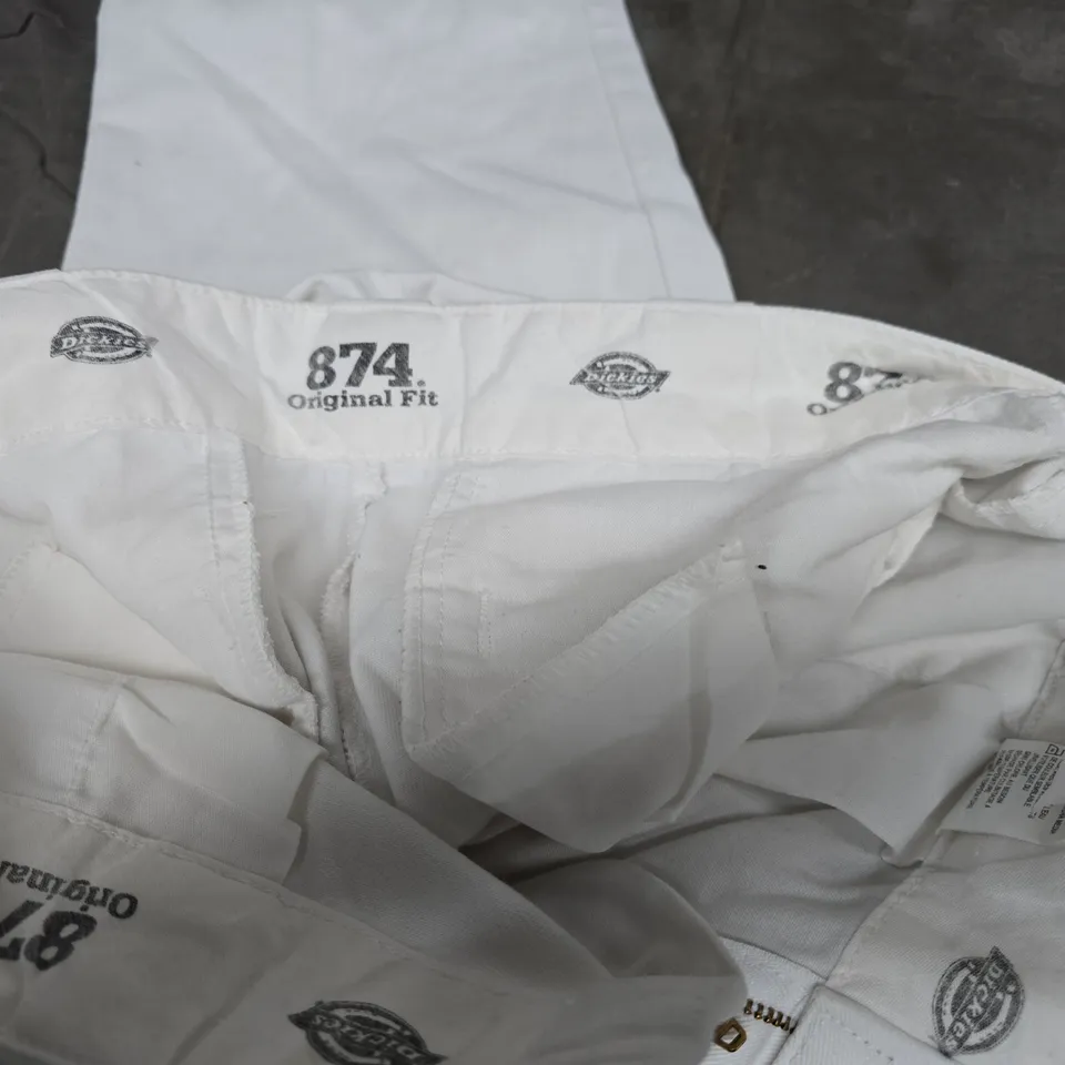 DICKIES 874 ORIGINAL FIT WORK TROUSERS – WHITE SIZE UNSPECIFIED