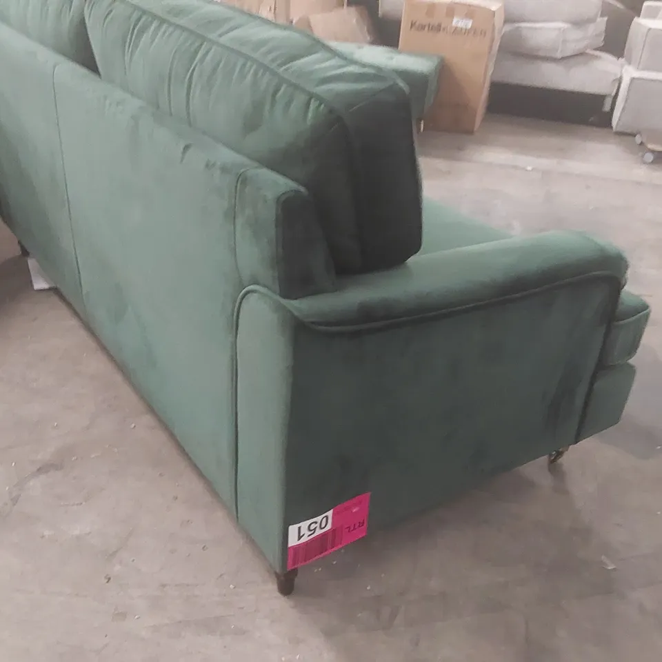 MARCANTONIO 3 SEATER VELVET UPHOLSTERED SOFA