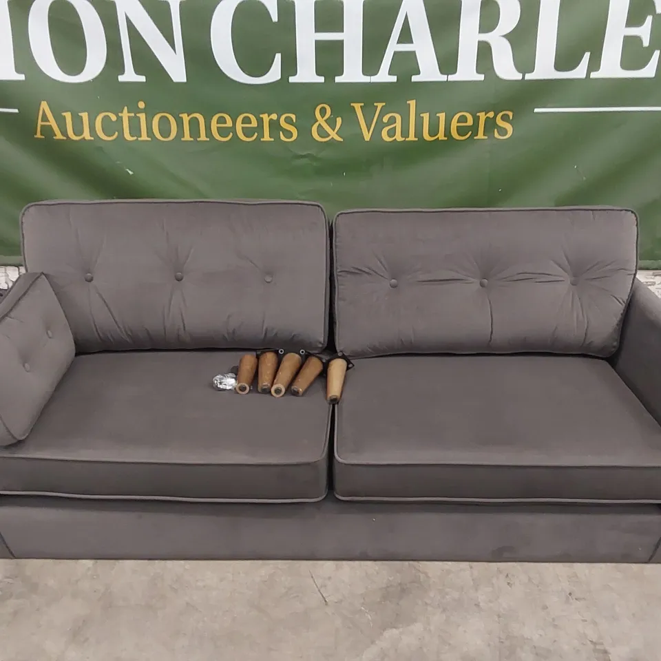 ZURICH 3 SEATER FABRIC SOFA - ELEPHANT GREY