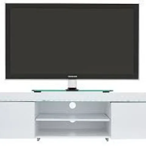 ATLANTIC GLOSS CORNER TV UNIT WITH LED LIGHT / COLLECTION ONLY
