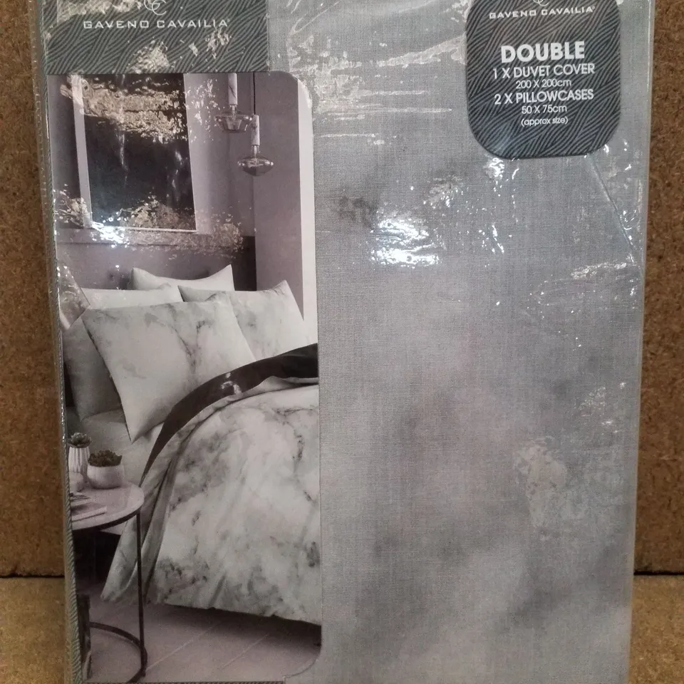 BRAND NEW GAVENO CAVAILIA MARBLE DOUBLE 200×200CM DUVET SET - WHITE