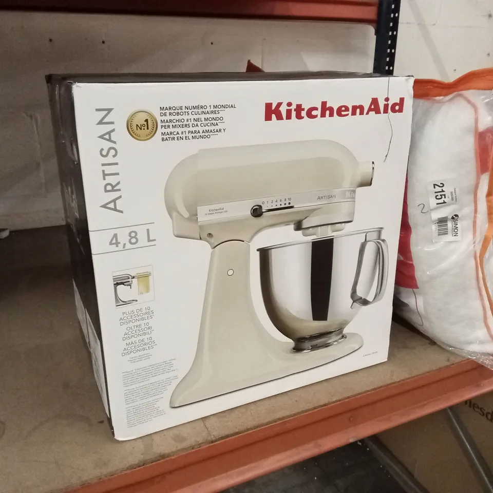 BOXED KITCHENAID ARTISAN 125 MIXER 4.8L ALMOND CREAM