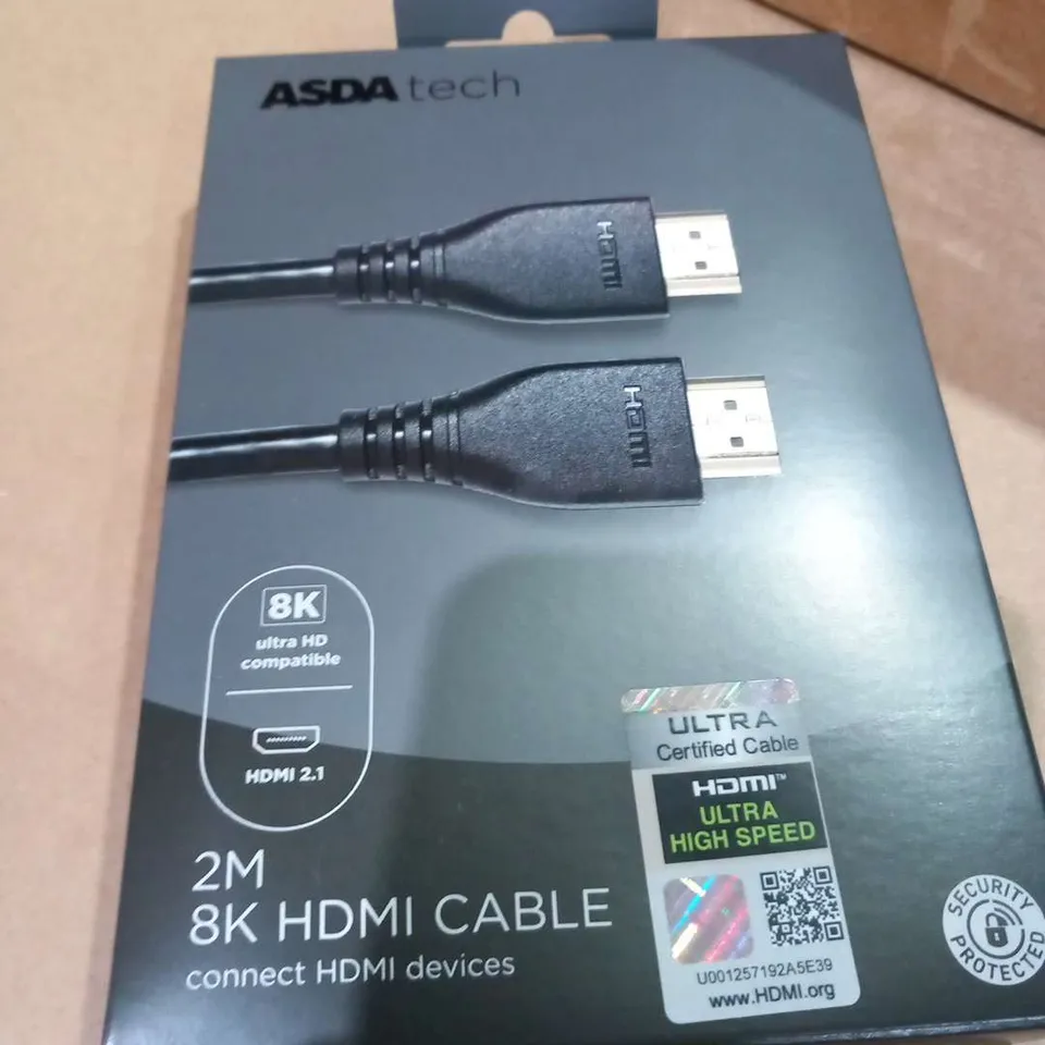 PALLET OF APPROXIMATELY 140 BOXES OF 4 BRAND NEW TECH 2M 8K HDMI CABLES