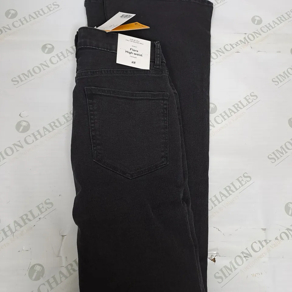 H&M FLARE HIGH WAISTED DENIM JEANS SIZE 10
