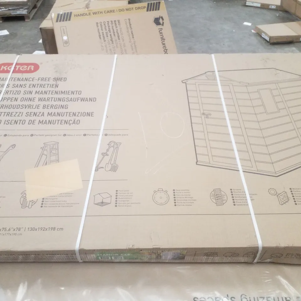 BOXED KETER MANOR 4×6FT SHED 