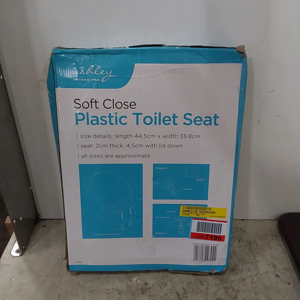 BOXED ACTAEON SOFT CLOSE ELONGATED STANDARD TOILET SEAT 
