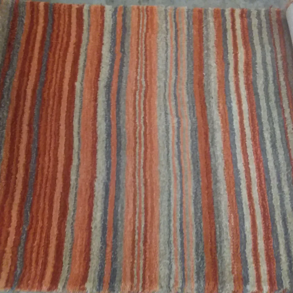 PILSEN HANDWOVEN ORANGE WOOL RUG RUNNER 60X230CM