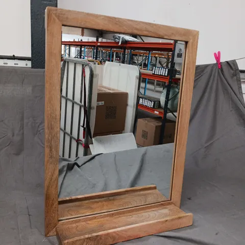 BOXED MANGO WOOD MIRROR