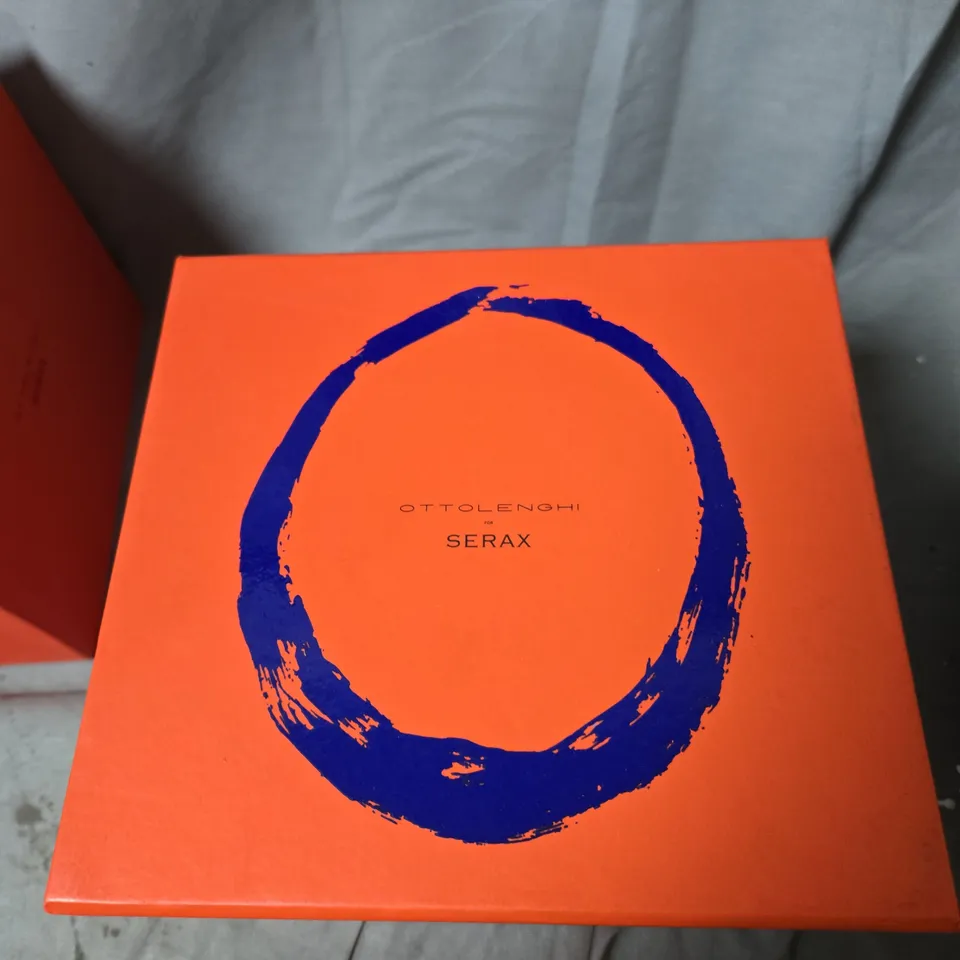 OTTOLENGHI FOR SERAX SUNNY YELLOW SWIRL-STRIPE RED CERAMIC BOWL – BOXED-SET OF 3