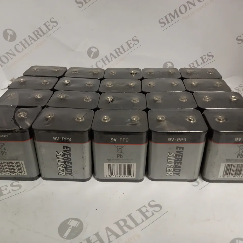 20 X EVEREADY SILVER 9V PP9 BATTERIES 
