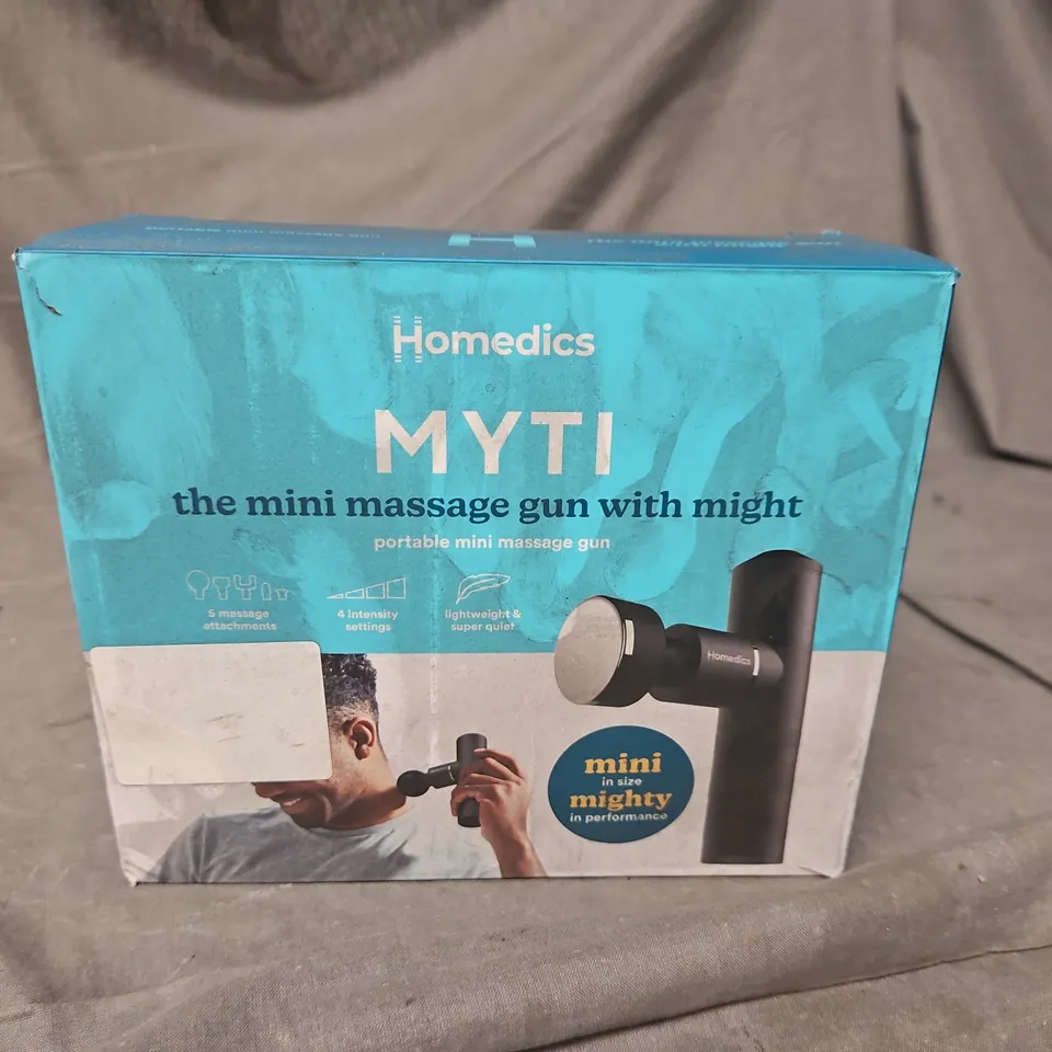 HOMEDICS MYTI THE MINI MASSAGE GUN WITH MIGHT 