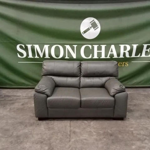 DESIGNER 2 SEATER FAUX LEATHER SOFA