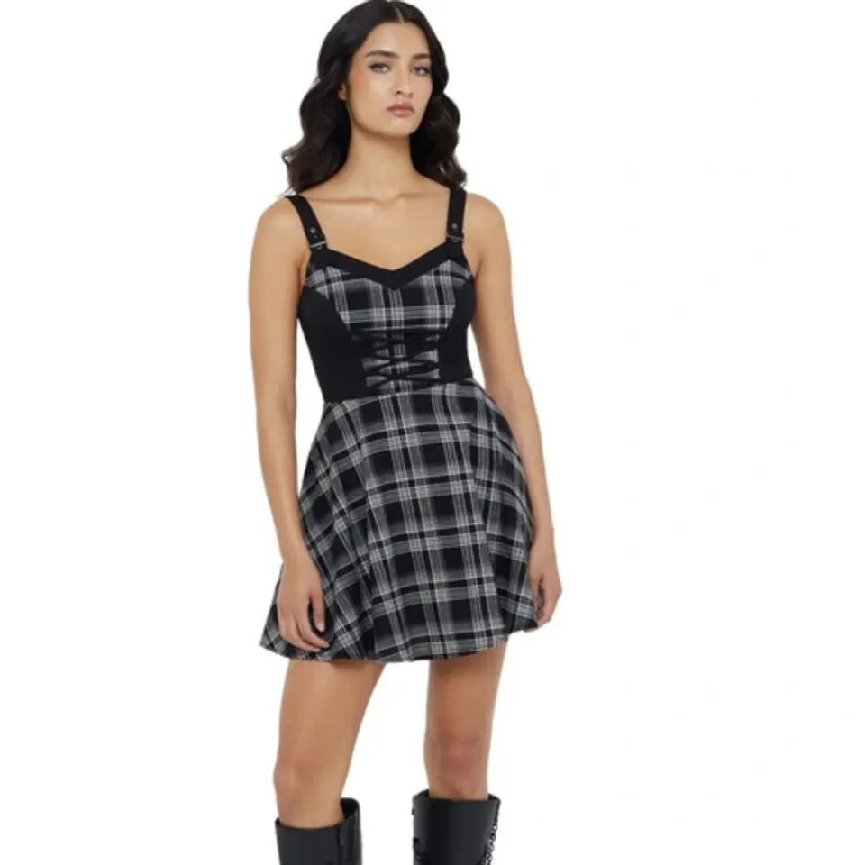 BRAND NEW KILLSTAR - BANSHEES ECHO - TARTAN DRESS WOMEN'S SIZE XL