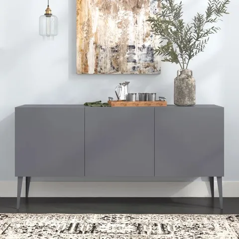 BOXED RODOLFO 184CM WIDE 3 DRAWER SIDEBOARD (4 OUT OF 5 BOXES)