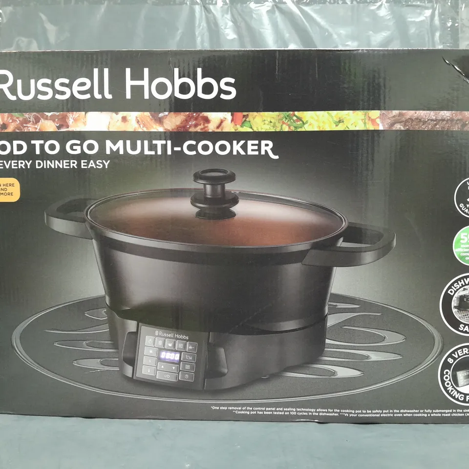 BOXED RUSSELL HOBBS GOOD TO GO MULTI-COOKER