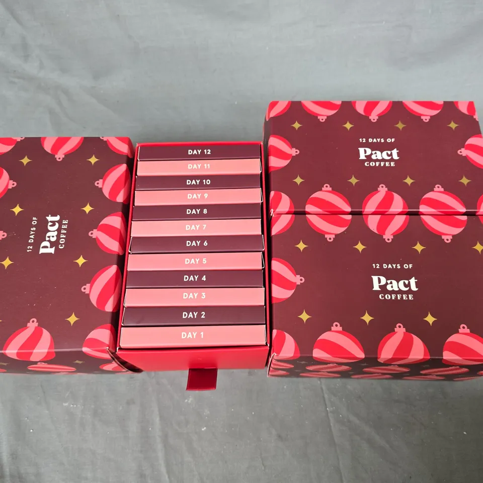 LOT OF 3 PACT COFFEE 12 DAYS OF SETS