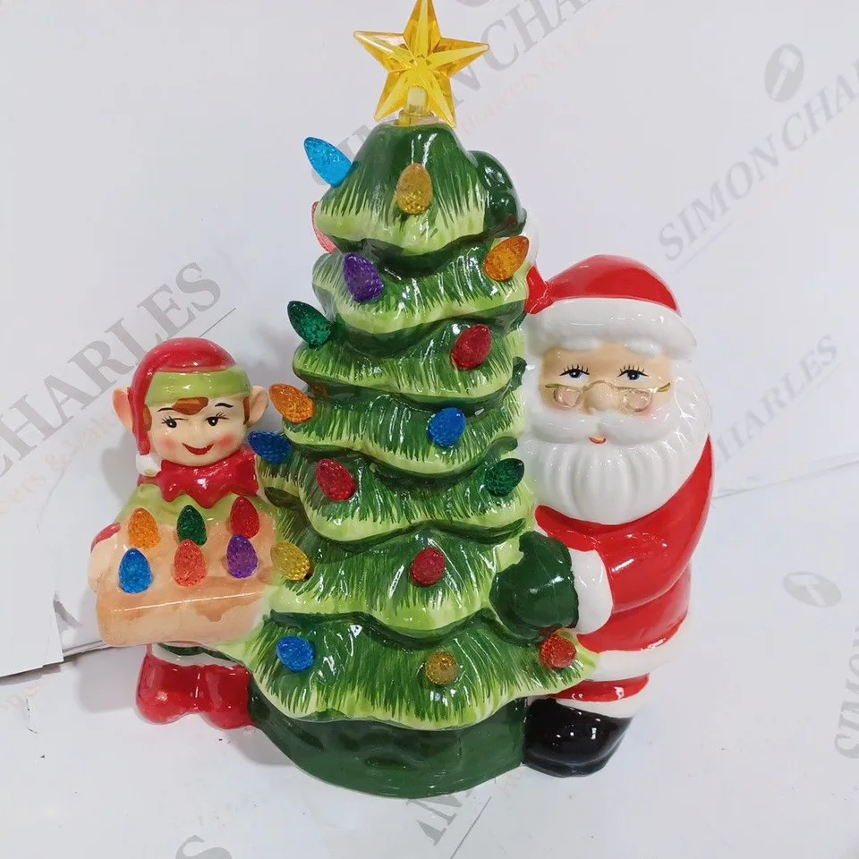 MR CHRISTMAS NOSTALGIC TREE WITH SANTA & ELF