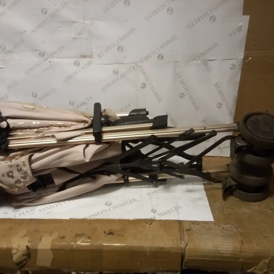 MY BABIEE BELIEVE MB51 ROSE GOLD & BLUSH LEOPARD PRINT STROLLER WITH RAIN COVER COLLECTION RRP £199.99