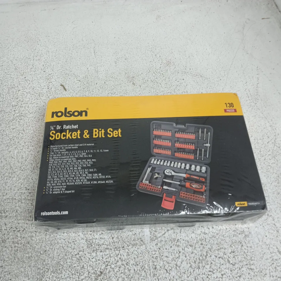 ROLSON 1/4IN DR RATCHET SOCKET & BIT SET
