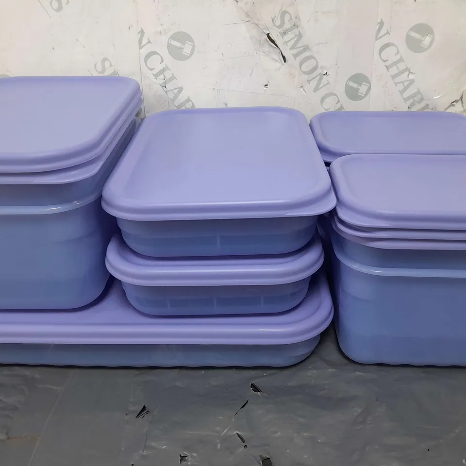 BOXED LOCK & LOCK TUPPERWARE SET IN PURPLE