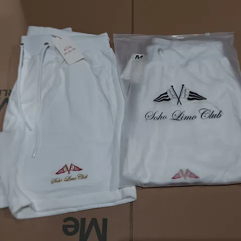 LOT OF APPROXIMATELY 10 SOHO BOYZ CLUB SHORTS IN WHITE - M
