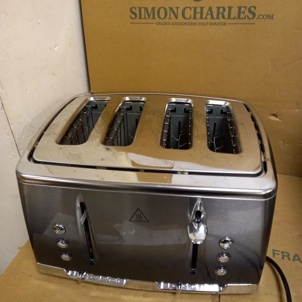 RUSSELL HOBBS 25141 STAINLESS STEEL FOUR SLICE TOASTER