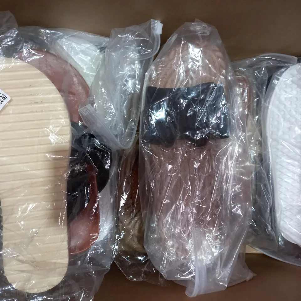 BOX OF APPROXIMATELY 10 ASSORTED PAIRS OF SHOES IN VARIOUS STYLES AND SIZES TO INCLUDE FASHION, ETC