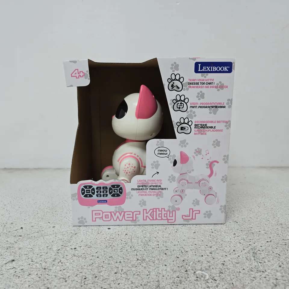 LEXIBOOK POWER KITTY JR ROBOTIC CAT TOY – PINK/WHITE, BOXED