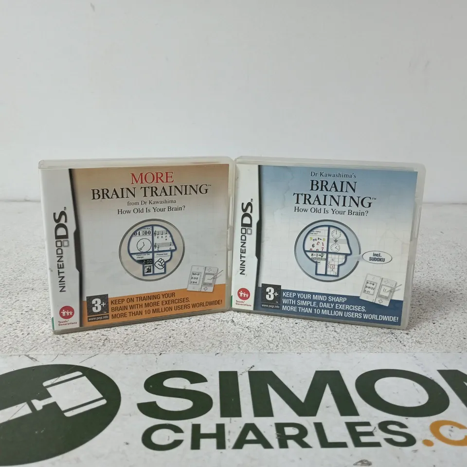 NINTENDO DS DR KAWASHIMA BRAIN TRAINING + MORE BRAIN TRAINING VIDEO GAMES