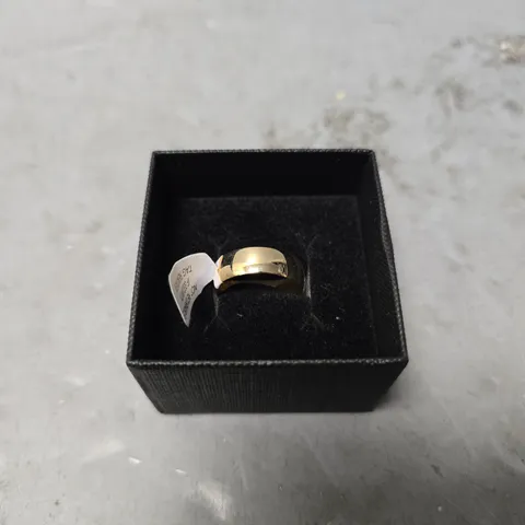 PLAIN GOLD PERSONALISED BAND RING - SIZE UNSPECIFIED 