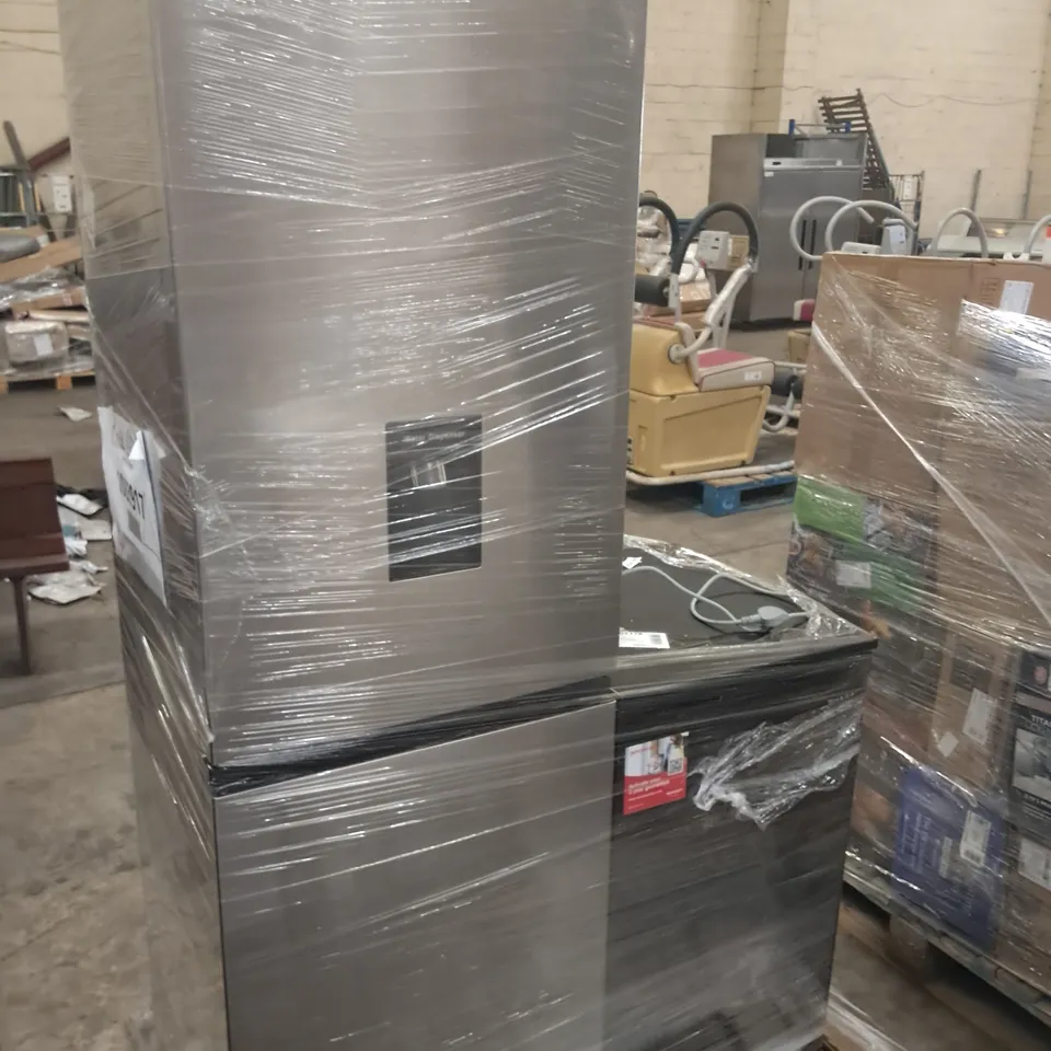 SHARP SJ-UE080M4B-EN UNDERCOUNTER FRIDGE AND HISENSE 55CM FREESTANDING FRIDGE FREEZER SILVER - UNPROCESSED RAW RETURNS