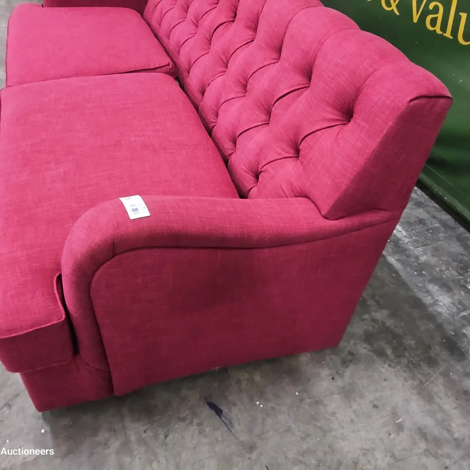 DESIGNER THE FOXCOTE WINE FABRIC LARGE METAL ACTION SOFA BED