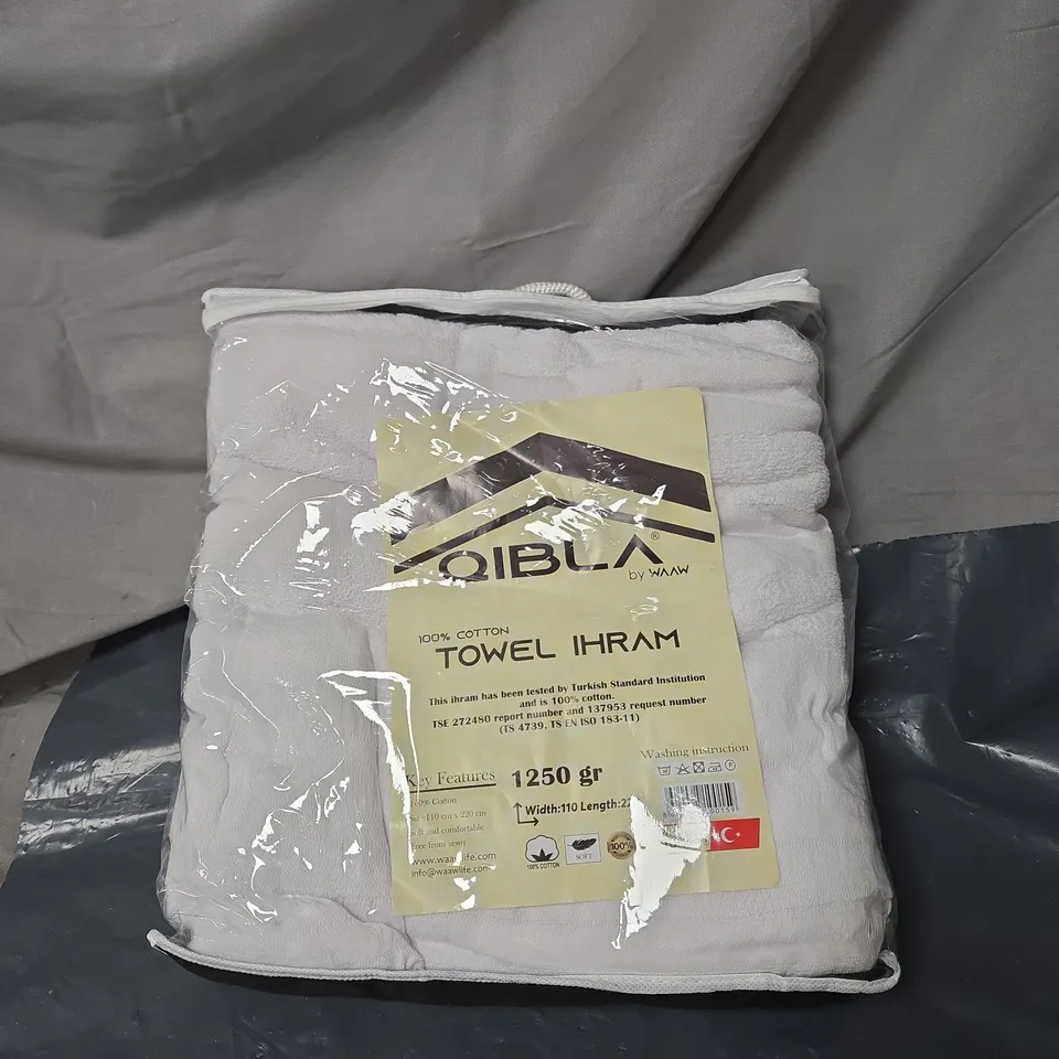 QIBLA BY WAAW 100% COTTON TOWEL IHRAM 110 X 220 CM 