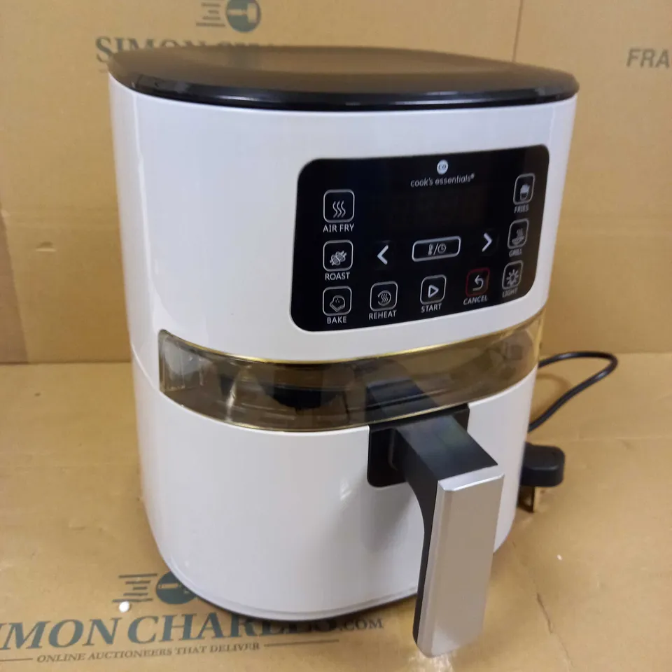 COOK'S ESSENTIALS 4.0L AIR FRYER WITH DIGITAL TOUCHSCREEN & VIEWING SCREEN - COOL GREY