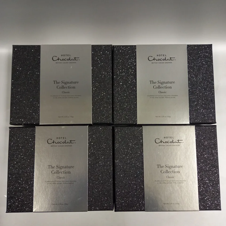 4 X SEALED HOTEL CHOCOLAT THE SIGNATURE COLLECTION CLASSIC CHOCOLATE SELECTIONS
