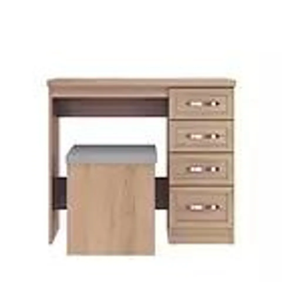 BRAND NEW BOXED CAMBERLEY DRESSING TABLE AND STOOL SET - OAK (1 BOX) RRP £169