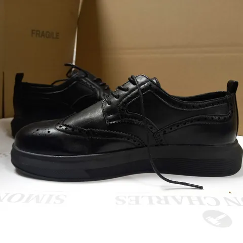 KOI BLACK MENS VEGAN FORMAL SHOES - SIZE 6