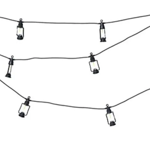 GARDEN REFLECTIONS 10 BULB FLAME EFFECT LANTERN STRING LIGHT