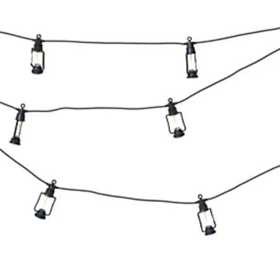 GARDEN REFLECTIONS 10 BULB FLAME EFFECT LANTERN STRING LIGHT