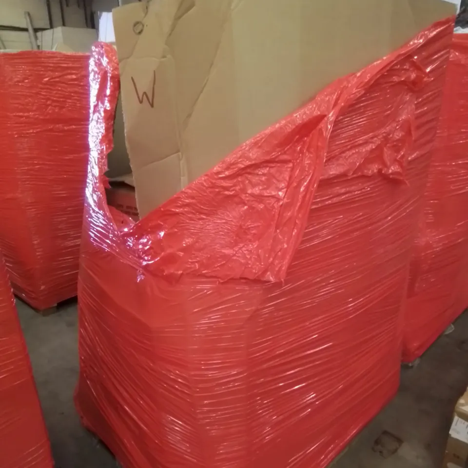 PALLET CONTAINING ASSORTED HOUSEHOLD & HOME IMPROVEMENT PRODUCTS. INCLUDES NEAT STEAM CLEANER, SIDE TABLE, AIR COOLER, BLIND, DECOR ETC 